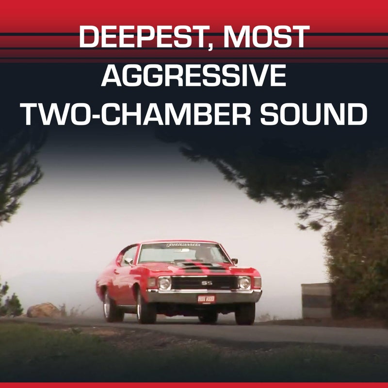 Flowmaster Super 44 Series Chambered Muffler â€“ 2.50â€ - Offset In/Center Out â€“ Aggressive Sound â€“ 16 Gauge Aluminized Steel - For Classic & Late Muscle Cars, Street Rods, Trucks, SUVs (942546) - Image 4